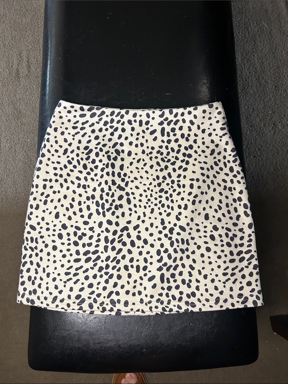 Altar'd State Black and White Spotted Mini Skirt